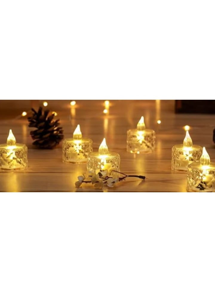 طقم 6 شموع ديكورية بدون لهب وبدون دخان لرمضان—آمنة وأنيقة لإضفاء أجواء رمضانية دافئة - Image 2